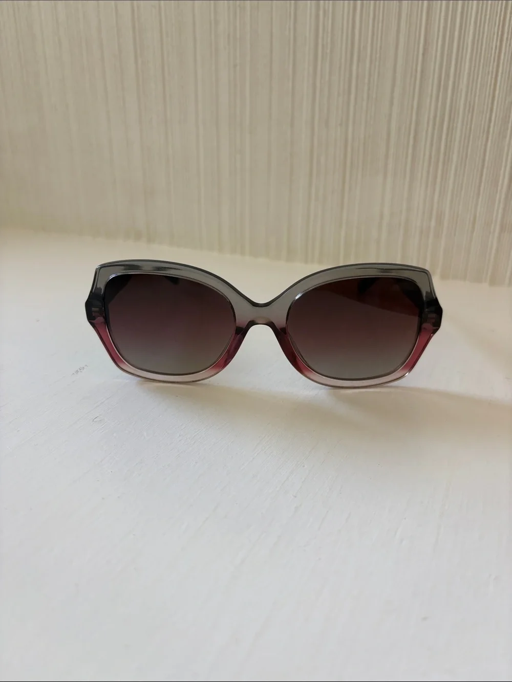 Coach Ombre Gray to Pink Women's Sunglasses